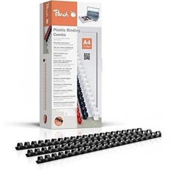 Binderücken de plástico Peach A4 - 12mm - 95 hojas - negro - paquete de 100 unidades