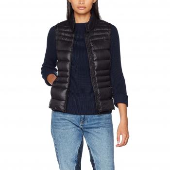 Vero Moda Vmalma Soraya Short Waistcoat Boos, Chaleco para Mujer, Negro