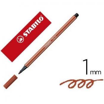 Rotulador stabilo acuarelable pen 68 siena tostado 1 mm