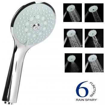 Artbath Alcachofa de Ducha Agua Ahorro Ducha de Mano 6-Way Multifunción ABS Accesorios de Baño