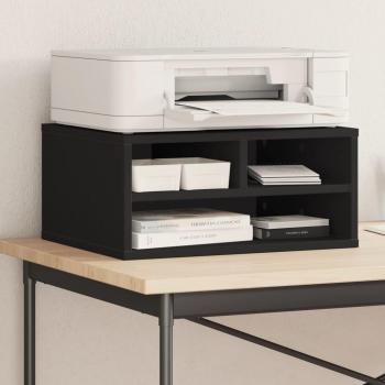Soporte de impresora madera ingeniería 49x40x22,5 cm Negro