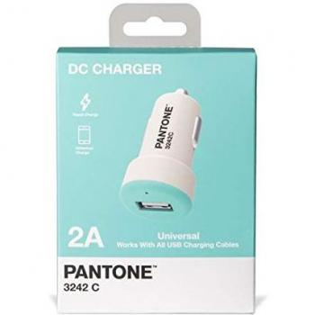 Cargador de Auto Universal Ciano y Blanco 2.1A para Dispositivos Móviles