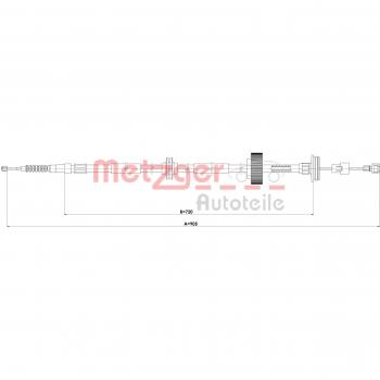 Cable de freno de mano METZGER 1E.BW007 para BMW X5 y X6, compatible con referencias 34436772104 y 34436870192
