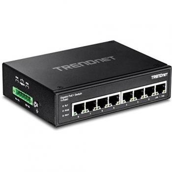 TRENDnet TI-PG80 - switch - 8 ports - unmanaged - DIN rail mountable, wall-mountable