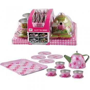 ALFABEST Set DE TE METALICO con Bandeja