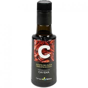 Aceite de Oliva Virgen Extra Ecológico con CAYENA, 100% BIO. Arbequino
