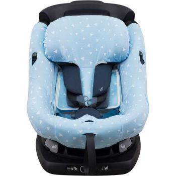 Funda para silla de coche Bebé Confort Axissfix - Algodón Antialérgico y Termo Regulador Jyoko Blue Sparkles