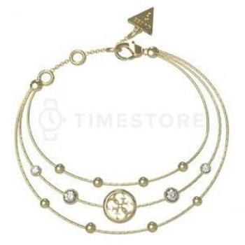 Pulsera Mujer Guess JUBB03377JWYGS, acero inoxidable, diseño elegante, cierre de langosta, detalles en color dorado y plateado