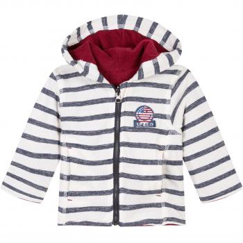 3 Pommes Cardi Reversibl, Sudadera para Bebés, Blanco