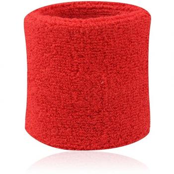 Westeng Wrist Wraps – Bandas Muñequeras para el sudor, bandas de uso profesional de paño de algodón, muñequeras atléticas deportivas, para Yoga, en muchos colores., rojo