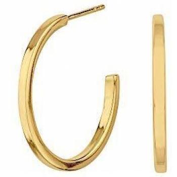Itemporality Pendientes City, de plata chapado en oro amarillo con brazo rectangular SEA-200-155-03
