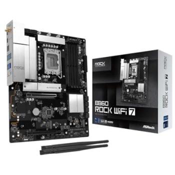 ASRock B860 Rock WiFi 7 ATX Motherboard (LGA 1851, DDR5, HDMI/DP, PCIe 5.0)