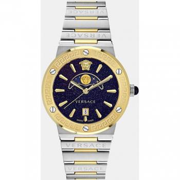 Versace Greca Logo Moonphase Bicolor Stainless Steel Women's Watch VE7G00223