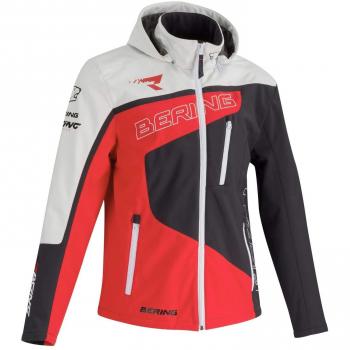 Bering Softshell – Chaqueta Moto Racing gris rojo blanco