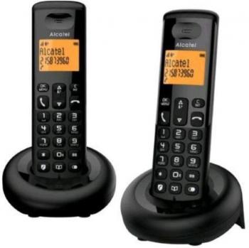 Teléfono inalámbrico Alcatel E160 Duo Black