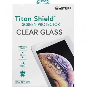 Protector de Pantalla eSTUFF Titan Shield de Cristal Transparente para iPad Pro 12.9 (3ª Generación) - Resistente a Rayones y Golpes