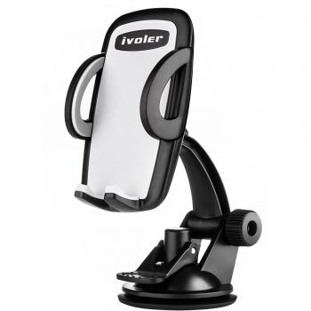 Soporte Universal para Smartphone de Coche, Rotación 360° con Ventosa - Compatible con iPhone, Samsung y Dispositivos GPS