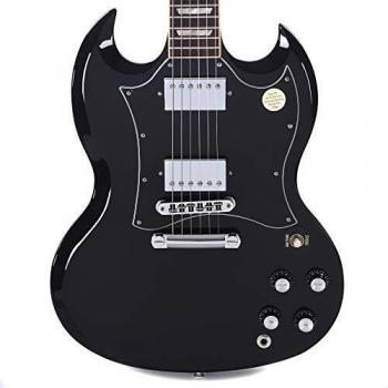 Gibson SG Standard Ebony Electric Guitar - Double Cut Model with Soft Case