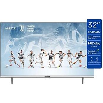 Televisor LED 32 Metz MTC6110Z Smart TV 2K Plata con Android TV 9.0 y sintonizadores DVB-T2/C/S2