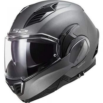LS2, casco de moto modular VALIANT II titanio mate, XXXL