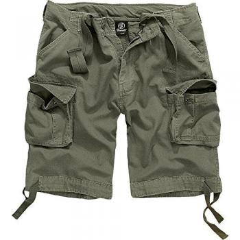 Brandit Urban Legend Olive Cargo Shorts - Men's, Size S, 100% Cotton