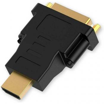 Adaptador HDTV a DVI-I Dual Link 24+5 Macho/Hembra Negro Convertidor de Señal DVI-D 24+1 M/H Video Digital