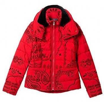 DESIGUAL Sunna Abrigos Mujeres Rojo - EU 38 - Plumas