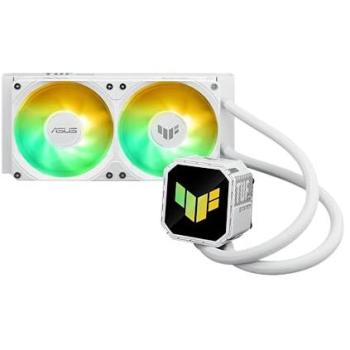 ASUS TUF Gaming LC III 240 ARGB White Edition - All-in-One Liquid CPU Cooler with 240mm Radiator, Copper Base, and Dual 120mm ARGB Fans