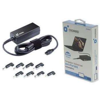 Cromad Cargador Universal Automático para Portátil 45W con 8 Conectores Diferentes CR0802