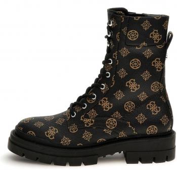 Botines Guess Fl7b2tfal10 de Mujer en color marrón negro, talla 39 EU, y Anfibio Guess Obetter 4G Logo Peony en cuero marrón