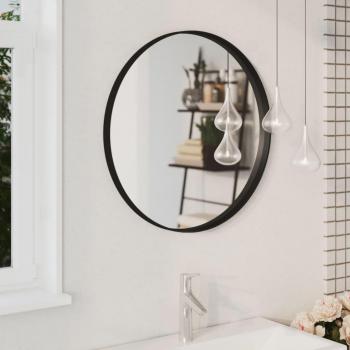 Espejo de Pared Negro VidaXL para Pasillo, Entrada y Cuarto de Baño, Dimensiones Disponibles: 30 cm, 40 cm, 50 cm y 60 cm