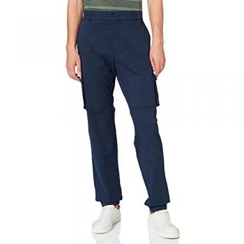 Only & Sons Men's Cam Stage Cargo Trousers with Cuffs - Dress Blues, 30W/30L