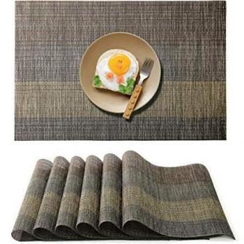 Raniaco Manteles Individuales, Manteles Individuales Lavables, Salvamanteles Individuales Antideslizante Resistente Al Calor para Mesa de Comedor de Cocina Hoteles Restaurante, Juego de 6