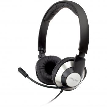 Creative Labs HS-720 - Auriculares con micrófono USB, Negro y Plata