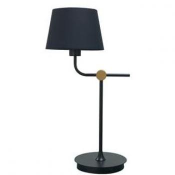 Lámpara de Mesa Solor Cristal Negro y Oro 1xE27