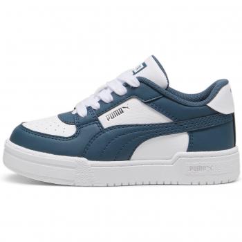 Zapatillas de baloncesto para niños Puma CA Pro Classic blancas y grises, planas, con cordones, casuales, moda infantil