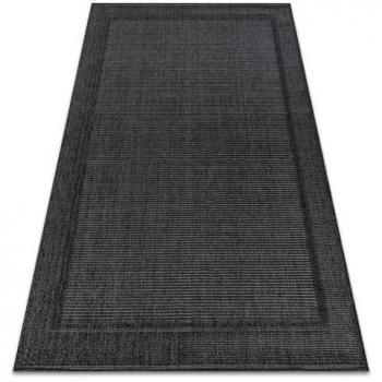 Alfombra Mimo 5979 Sisal Exterior Marco Negro 140x190 cm