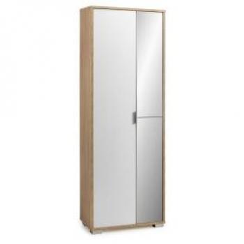Zapatero Tormes 7180 TOPKIT Roble/Blanco con Espejo, Armario Multiusos