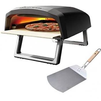 Horno de Pizza Gas Portátil MasterPro Napoli con Pala de Acero Inoxidable y Bolsa de Transporte - Cocción Rápida hasta 500°C, Pizzas en 60 Segundos