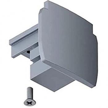 Tapa Final ProRail3 Plateada, Paquete de 1, Compatible con Sistema de Rieles de 3 Fases
