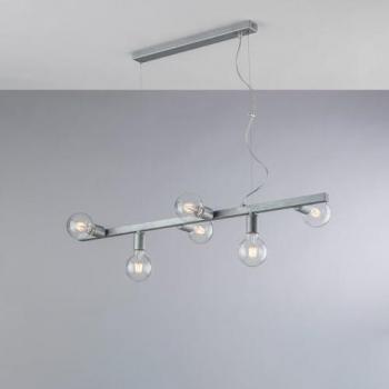 Araña Contemporánea Fabian Plata 6 Luces E27
