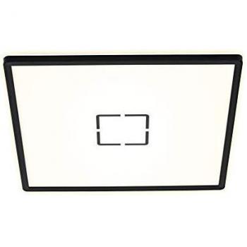 Plafón LED Free, 42 x 42 cm, negro, diseño plano, luz natural, 3000 lúmenes