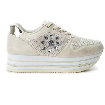 Zapato xti plano cierre cordones oro mujer