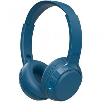 Auriculares Inalámbricos SPC Heron 2 Studio con Micrófono, Bluetooth, Azul, 50h de batería, Doble conexión simultánea, Ajustables y Plegables, plástico Reciclado