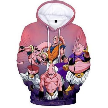 ZZBM Sudadera con Capucha para Niños Niñas Impreso en 3D Arte Figura de Dragon Ball Cartón Goku Son Animado Joven Pullover
