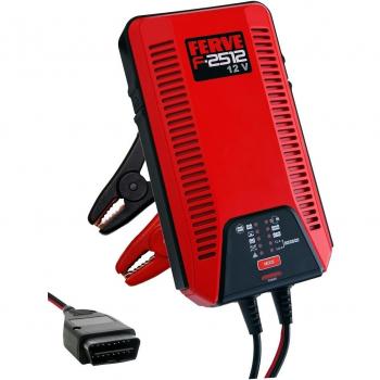 FERVE F-2512 Cargador de Baterías de Plomo Acido y Litio