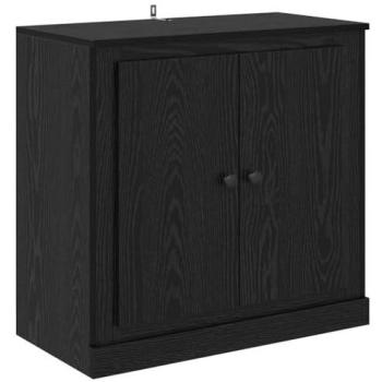Vitrina Buffet Roble Negro 70 x 35,5 x 67,5 cm Madera Ingenierizada con 2 Puertas y 2 Estantes