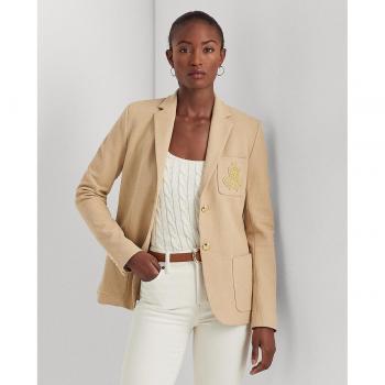 Lauren Ralph Lauren ANFISA Women's Jacquard Blazer Jacket in Beige