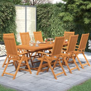 Acacia Wood 9-Piece Garden Dining Set