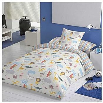 Funda Nórdica Infantil/Juvenil Reversible Salburua con 1 Funda de Almohada para Cama de 90